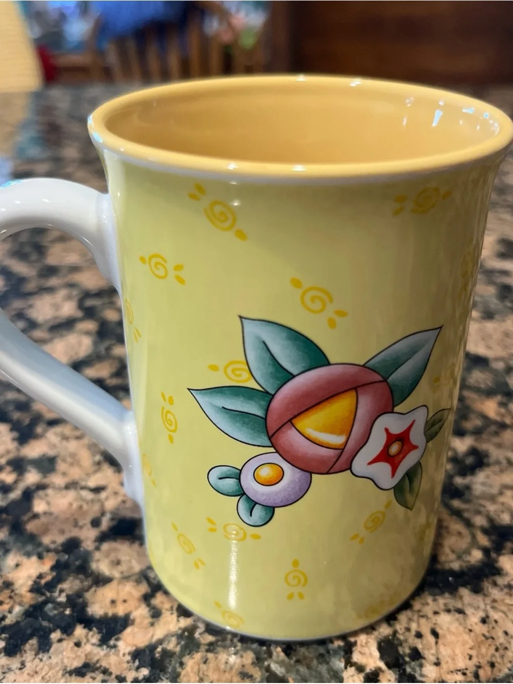 Mary Engelbreit Yellow Bunny R Monogram Ceramic Mug